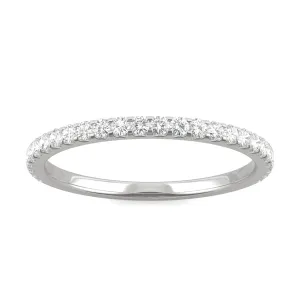 0.39 CTW DEW Round Moissanite Band in 14K White Gold