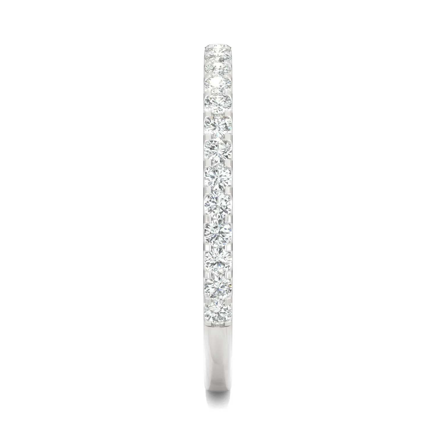 0.39 CTW DEW Round Moissanite Band in 14K White Gold