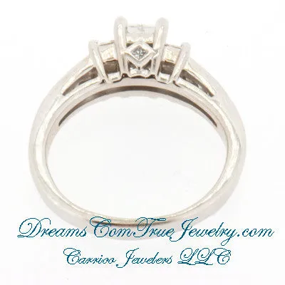 0.73 CTW 3 Princess Diamond Past Present Future 14K Gold Ring