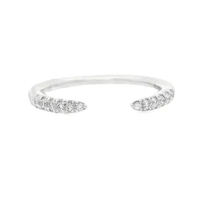 .10ct 14k White Gold Open Diamond Band