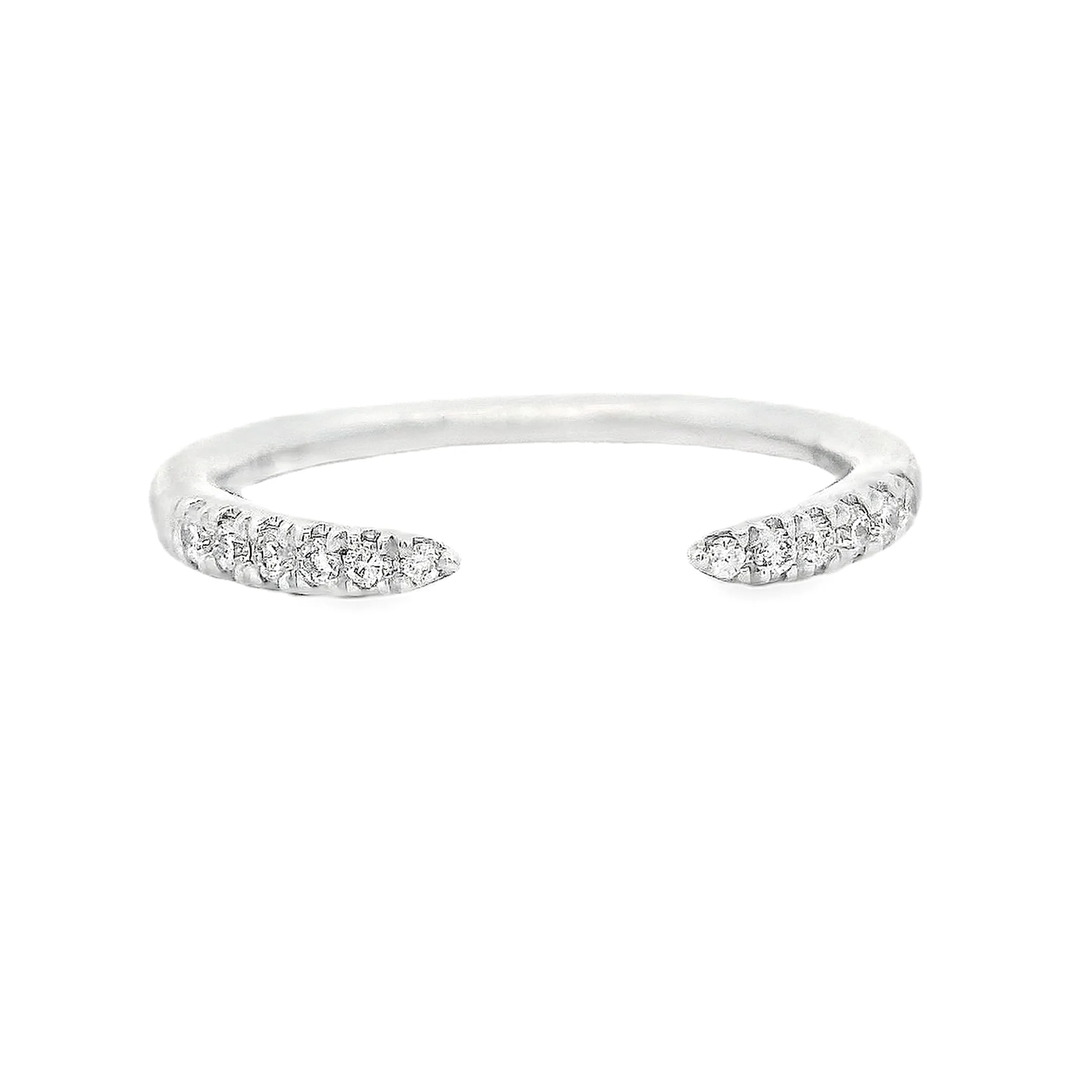 .10ct 14k White Gold Open Diamond Band