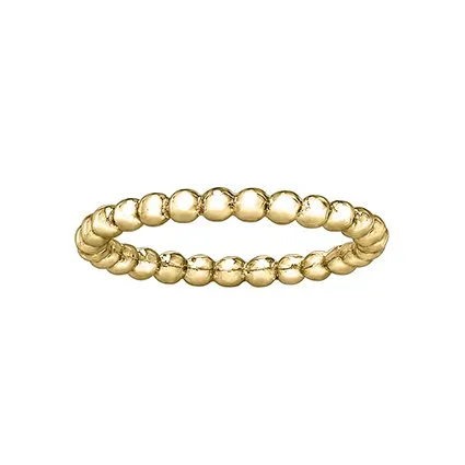 10K (Rose, White, Yellow) Gold Stackable Bubble Band