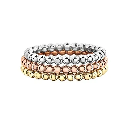 10K (Rose, White, Yellow) Gold Stackable Bubble Band