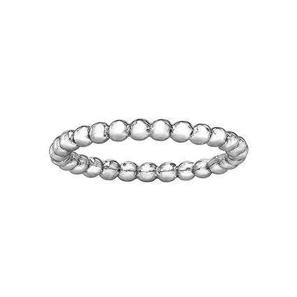 10K (Rose, White, Yellow) Gold Stackable Bubble Band