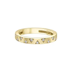 10K White Gold (0.10ct) Diamond Stackable Band