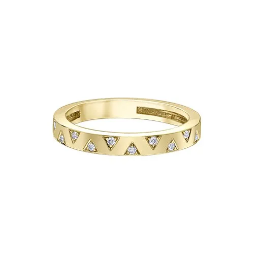 10K White Gold (0.10ct) Diamond Stackable Band