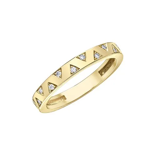 10K White Gold (0.10ct) Diamond Stackable Band