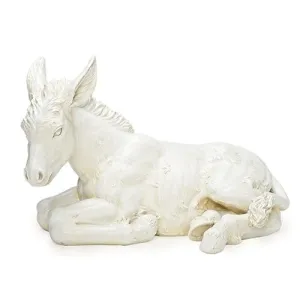 13'h 27" Scale White Donkey Nativity