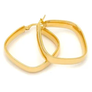 14k Chunky Square Hoop Earrings