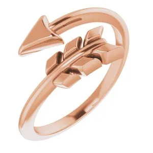 14K Rose Arrow Ring