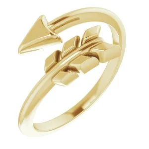 14K Yellow Arrow Ring