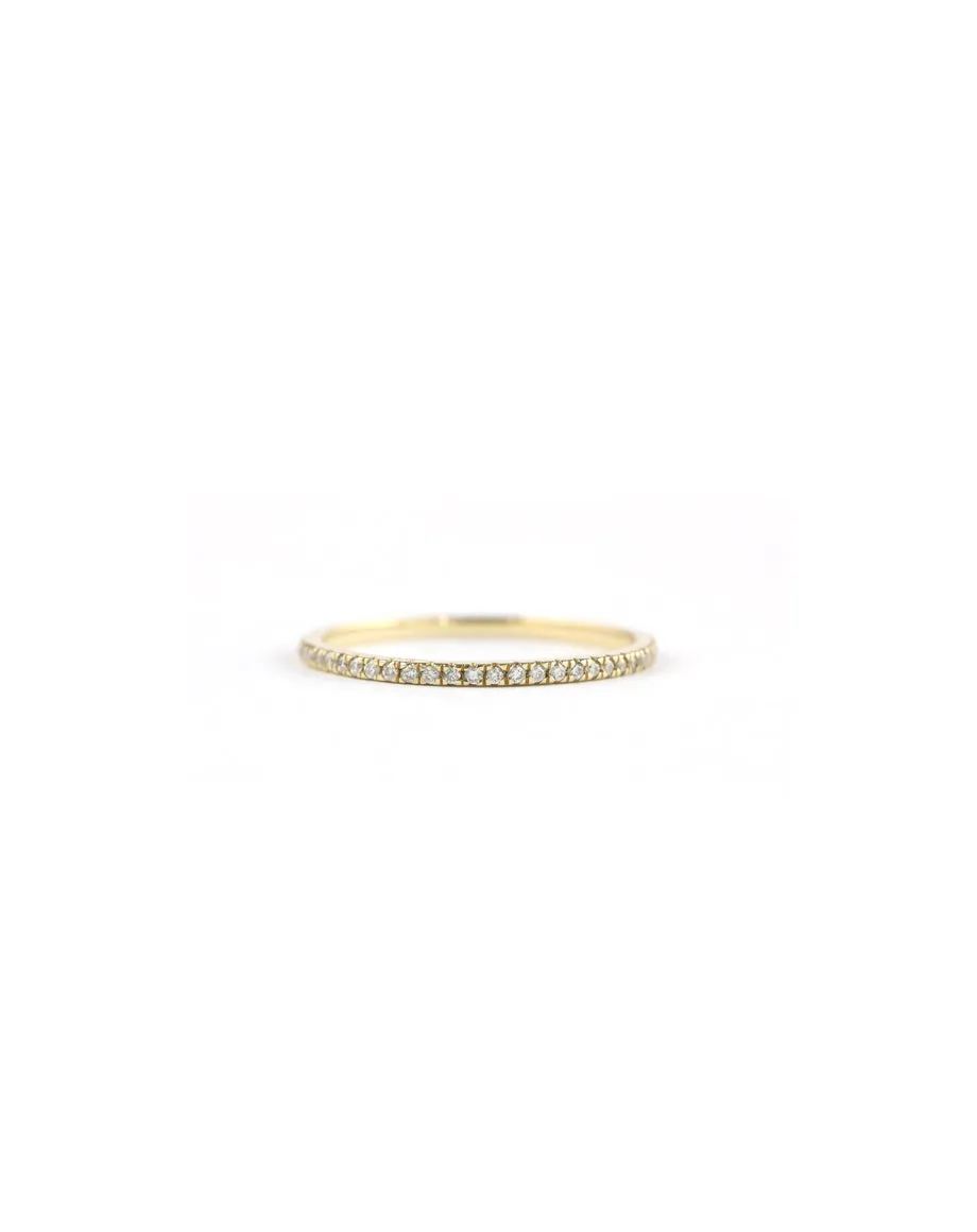 14K Yellow Gold Diamond Eternity Ring