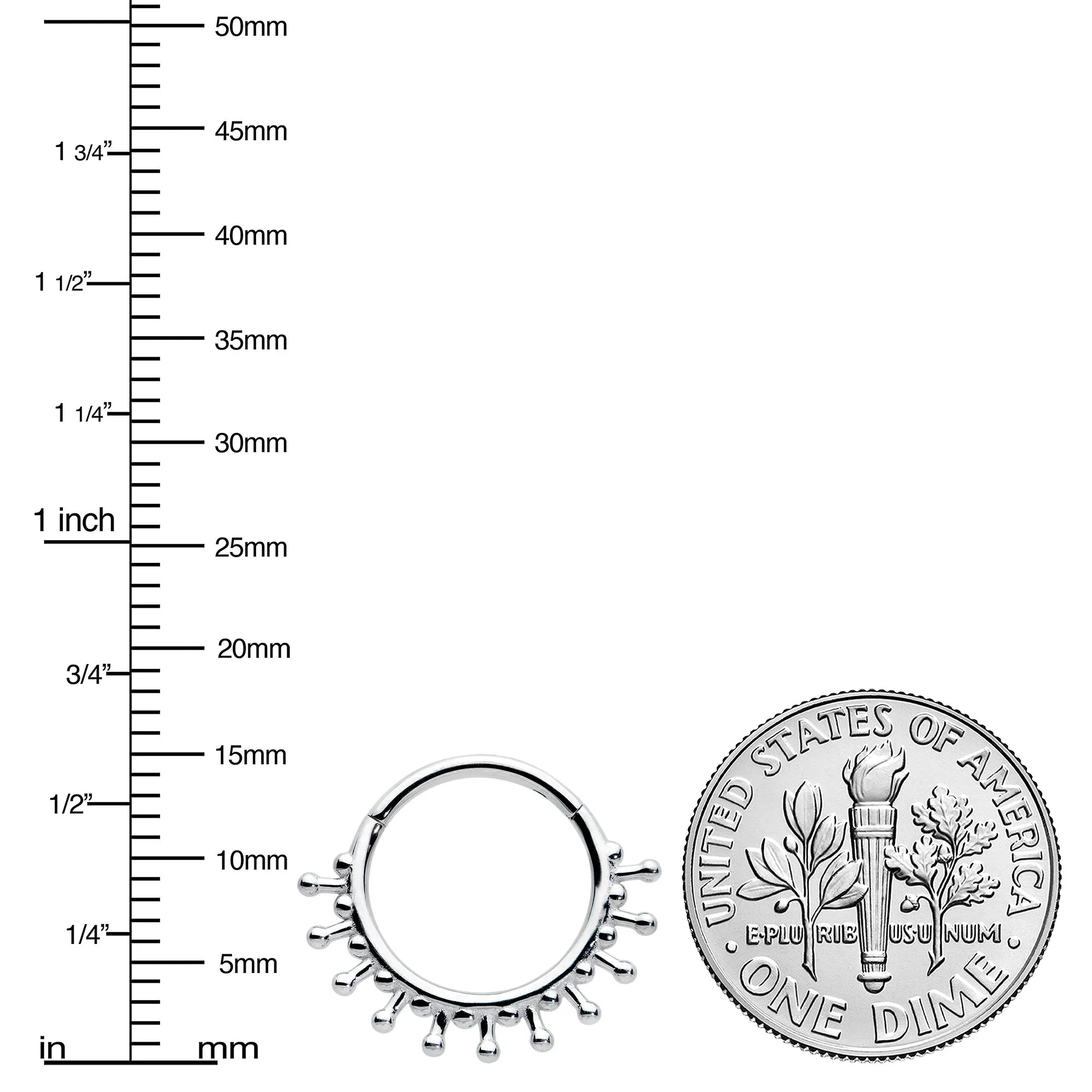 16 Gauge 3/8 Splatter Effect Hinged Segment Ring