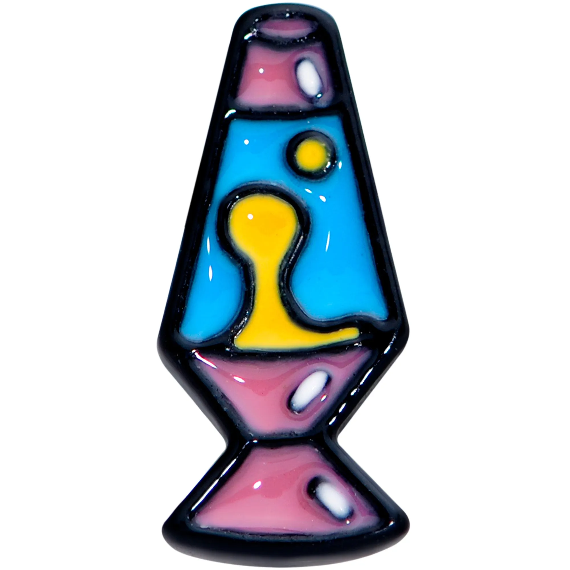 18 Gauge 3/8 Black Retro Lava Lamp Nose Hoop