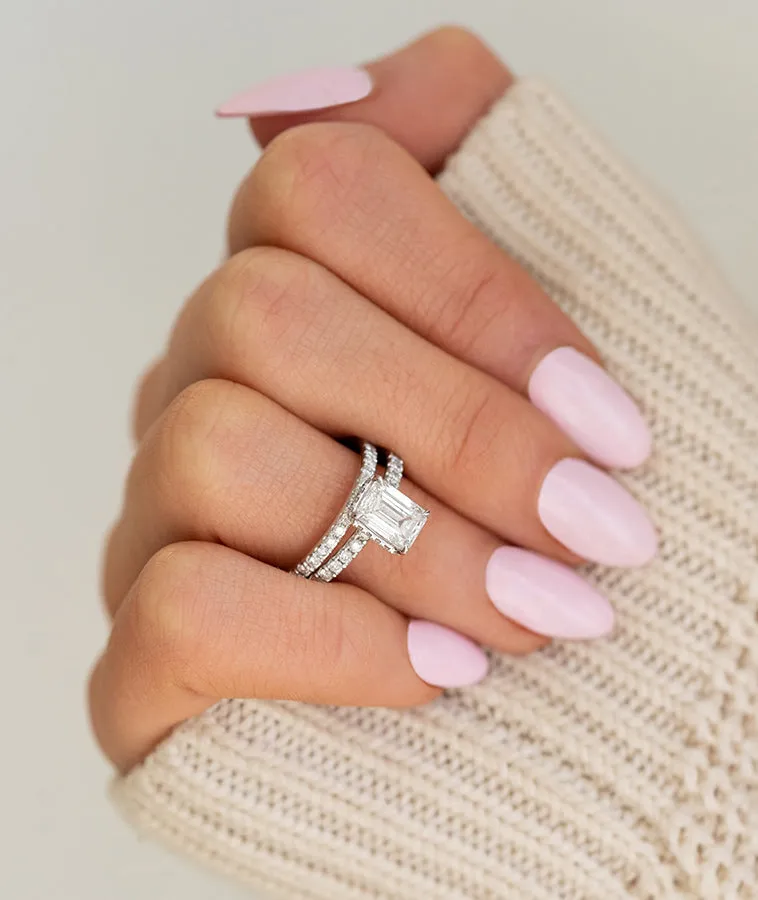 1.87 cttw. Emerald Cut Diamond Engagment
