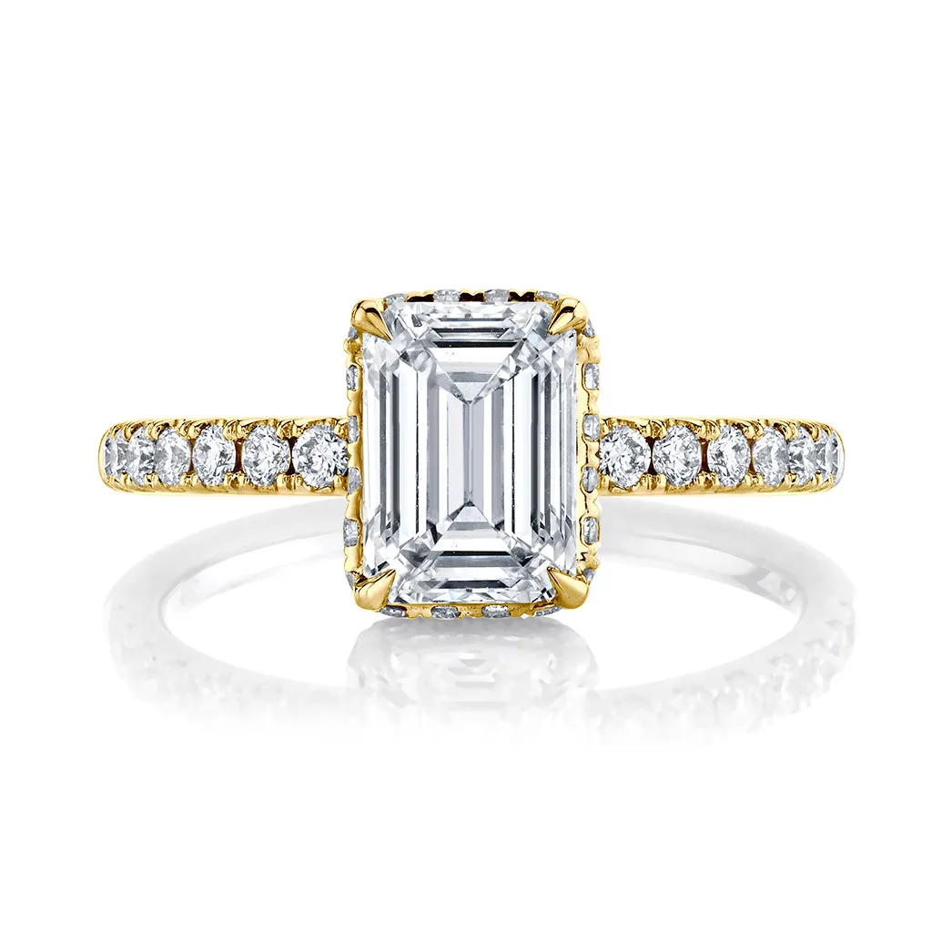 1.87 cttw. Emerald Cut Diamond Engagment