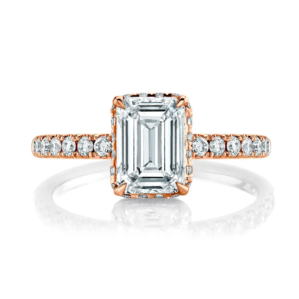 1.87 cttw. Emerald Cut Diamond Engagment