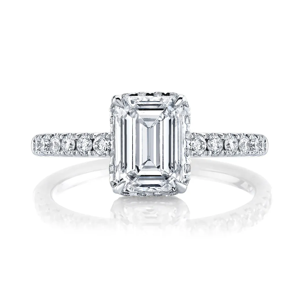 1.87 cttw. Emerald Cut Diamond Engagment
