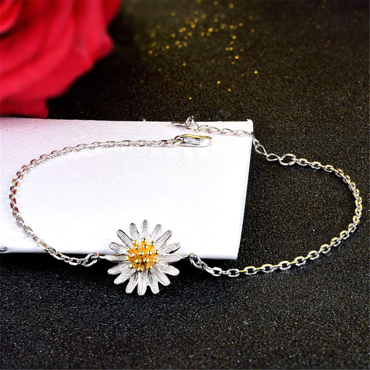 18K Gold-Plated & Sterling Silver Mum Charm Bracelet
