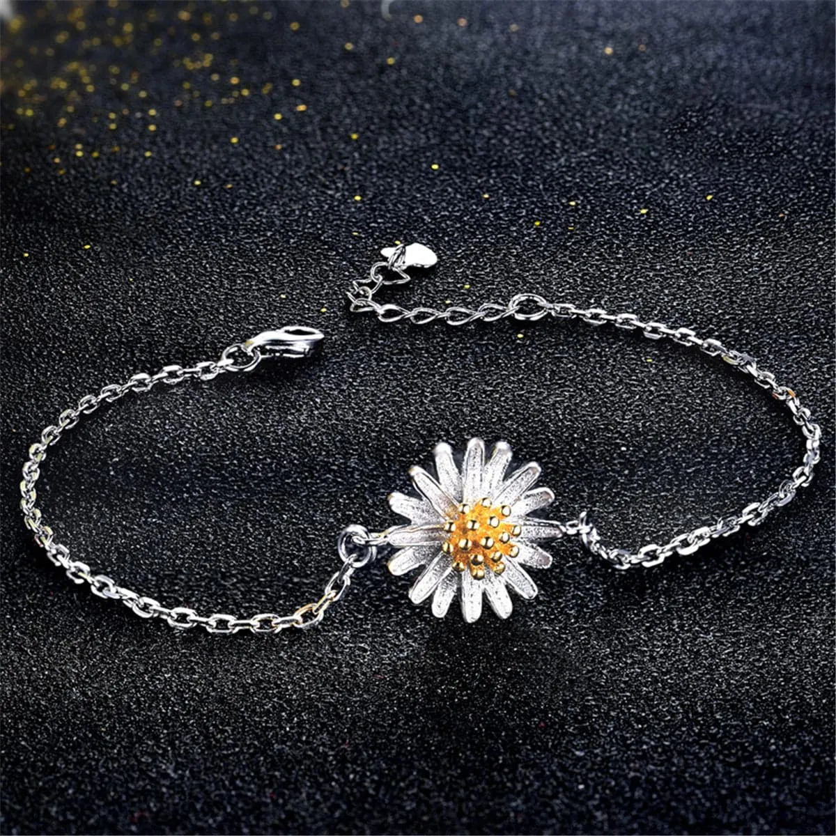 18K Gold-Plated & Sterling Silver Mum Charm Bracelet