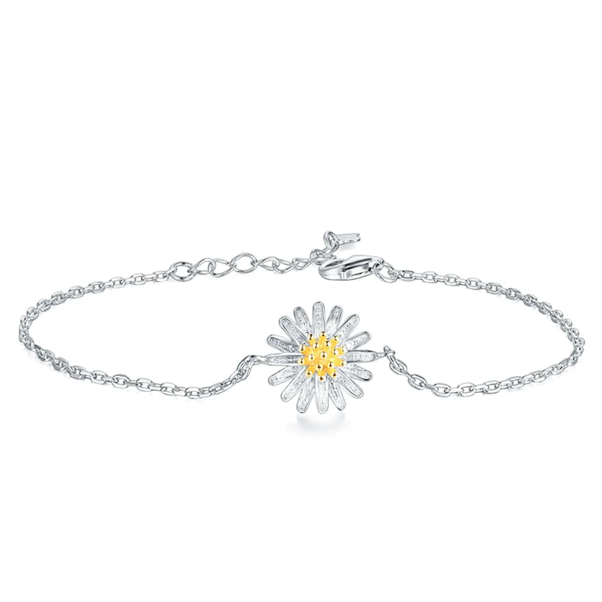 18K Gold-Plated & Sterling Silver Mum Charm Bracelet