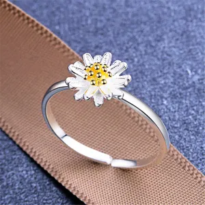 18K Gold-Plated & Sterling Silver Mum Ring