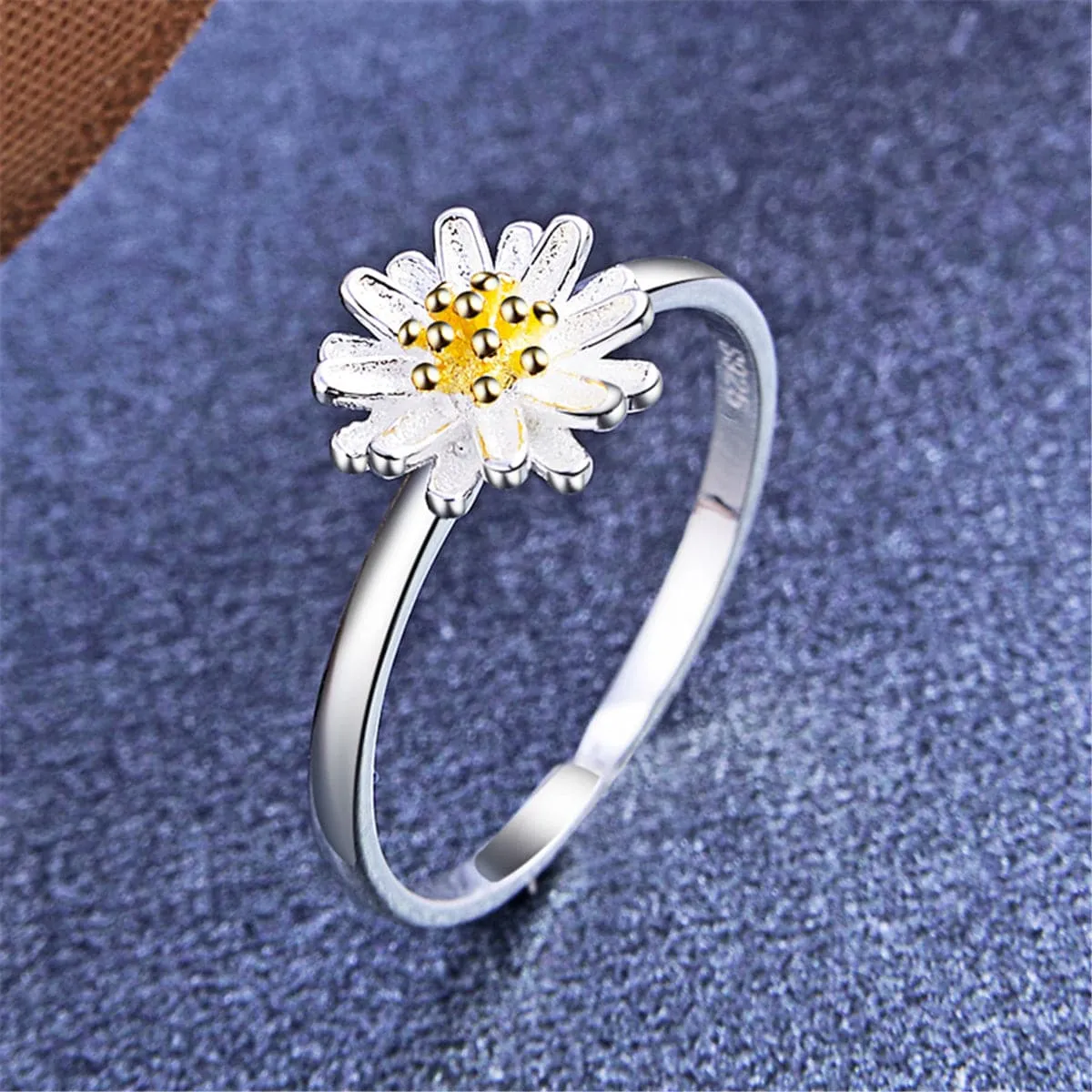 18K Gold-Plated & Sterling Silver Mum Ring