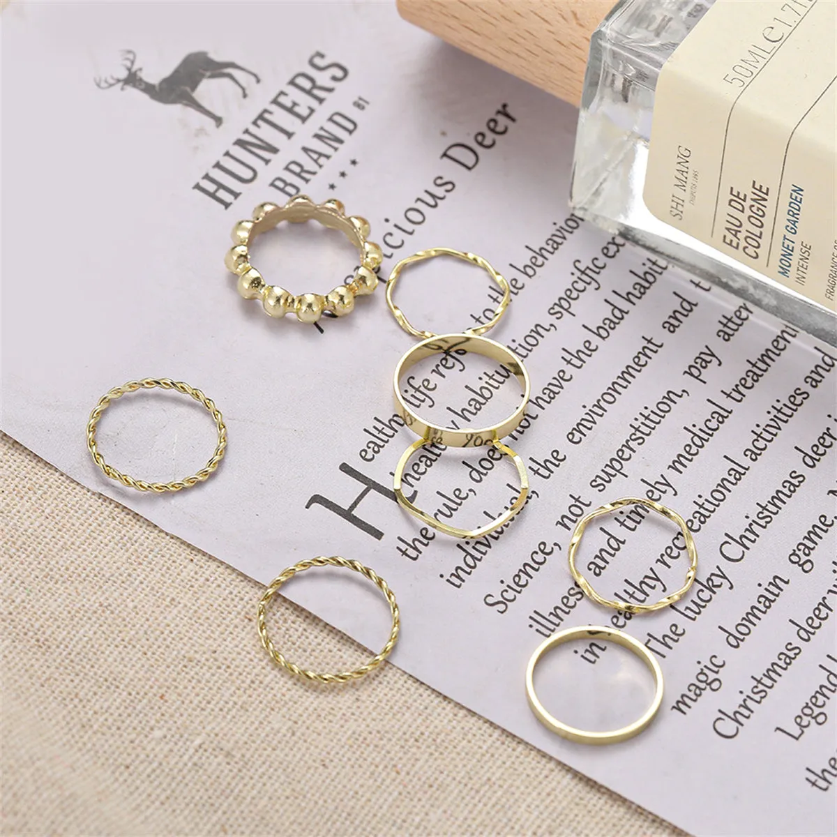 18K Gold-Plated Twine Ring Set