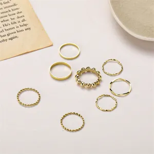 18K Gold-Plated Twine Ring Set