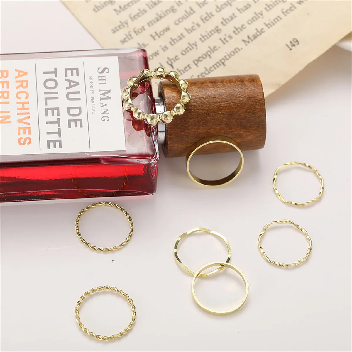 18K Gold-Plated Twine Ring Set