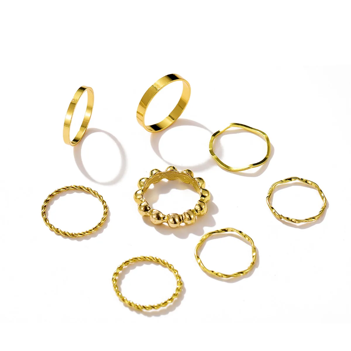 18K Gold-Plated Twine Ring Set