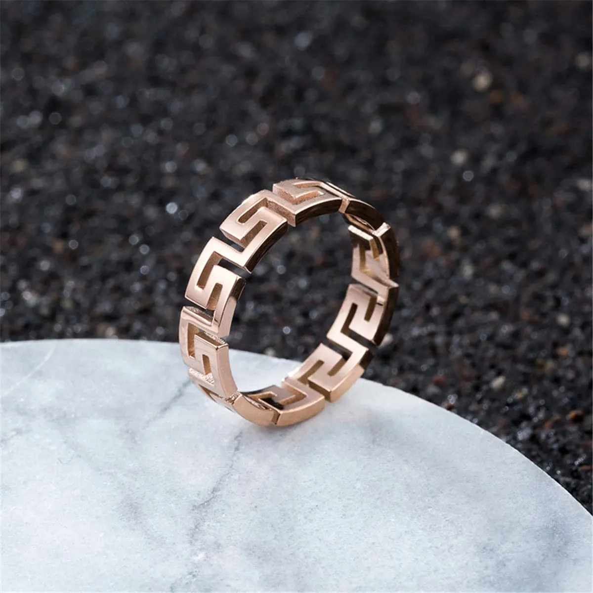 18K Rose Gold-Plated Great Wall Band