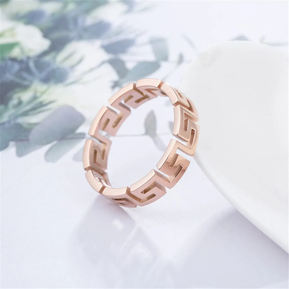 18K Rose Gold-Plated Great Wall Band