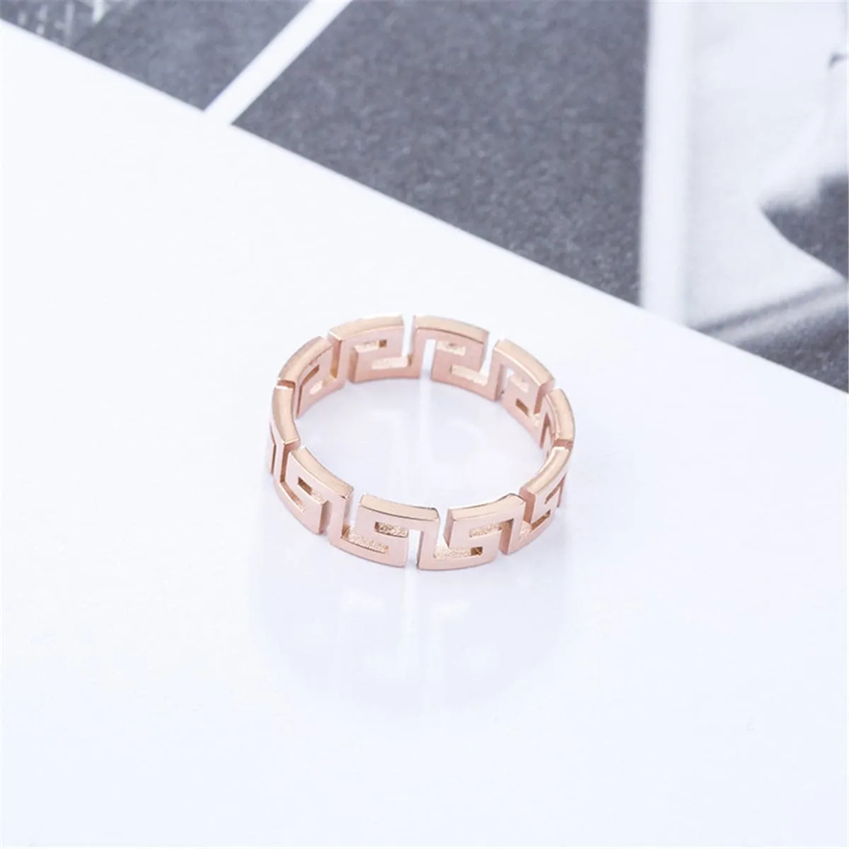 18K Rose Gold-Plated Great Wall Band