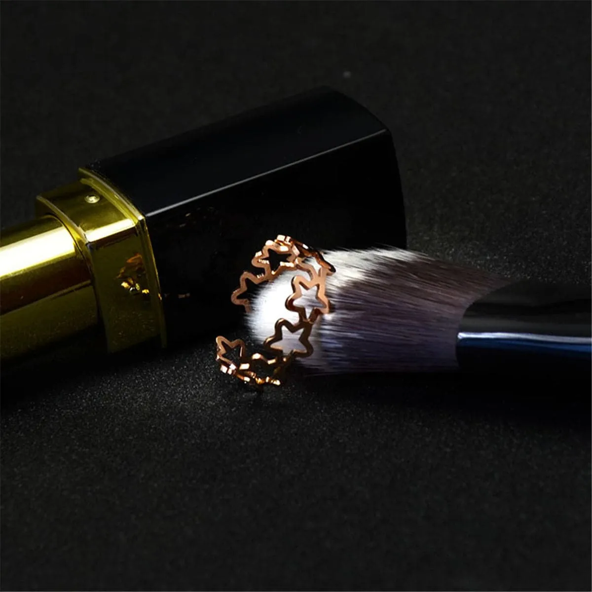18K Rose Gold-Plated Linking Star Open Ring