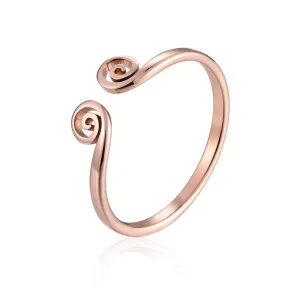 18K Rose Gold-Plated Swirl Band