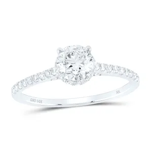 1CTW-DIA NK 3/4CT-CRD NO HALO ENGAGEMENT RING