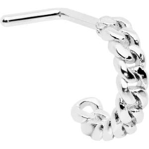 20 Gauge 1/4 Loving Links Faux Hoop L Shaped Nose Ring