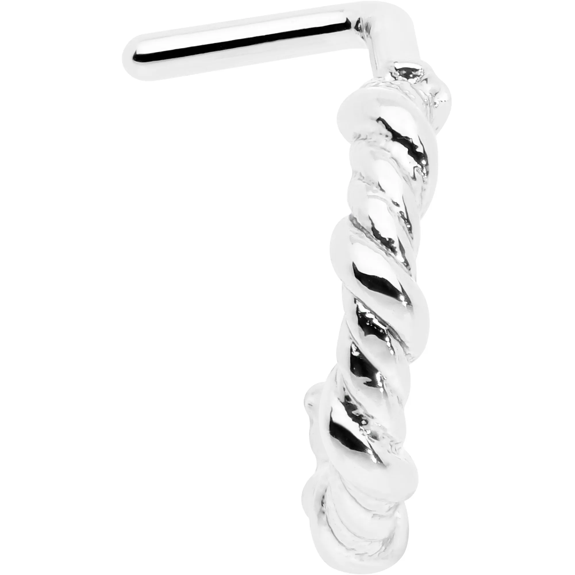 20 Gauge 1/4 Wicked Wire Faux Hoop L Shape Nose Ring