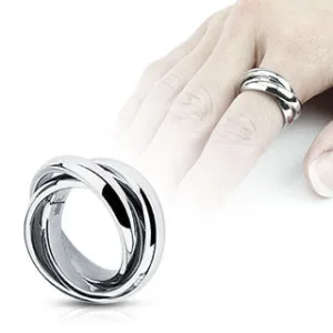 316L Stainless Steel Triple Roll Links Band Ring