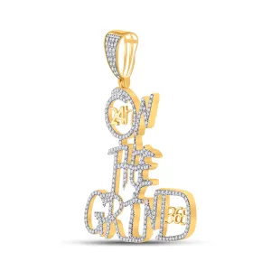 3/4 CTW-DIA P1P2 24 AND 365 ON THE GROUND MENS CHARM