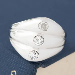 .38ctw Diamond Triple Dome Ring