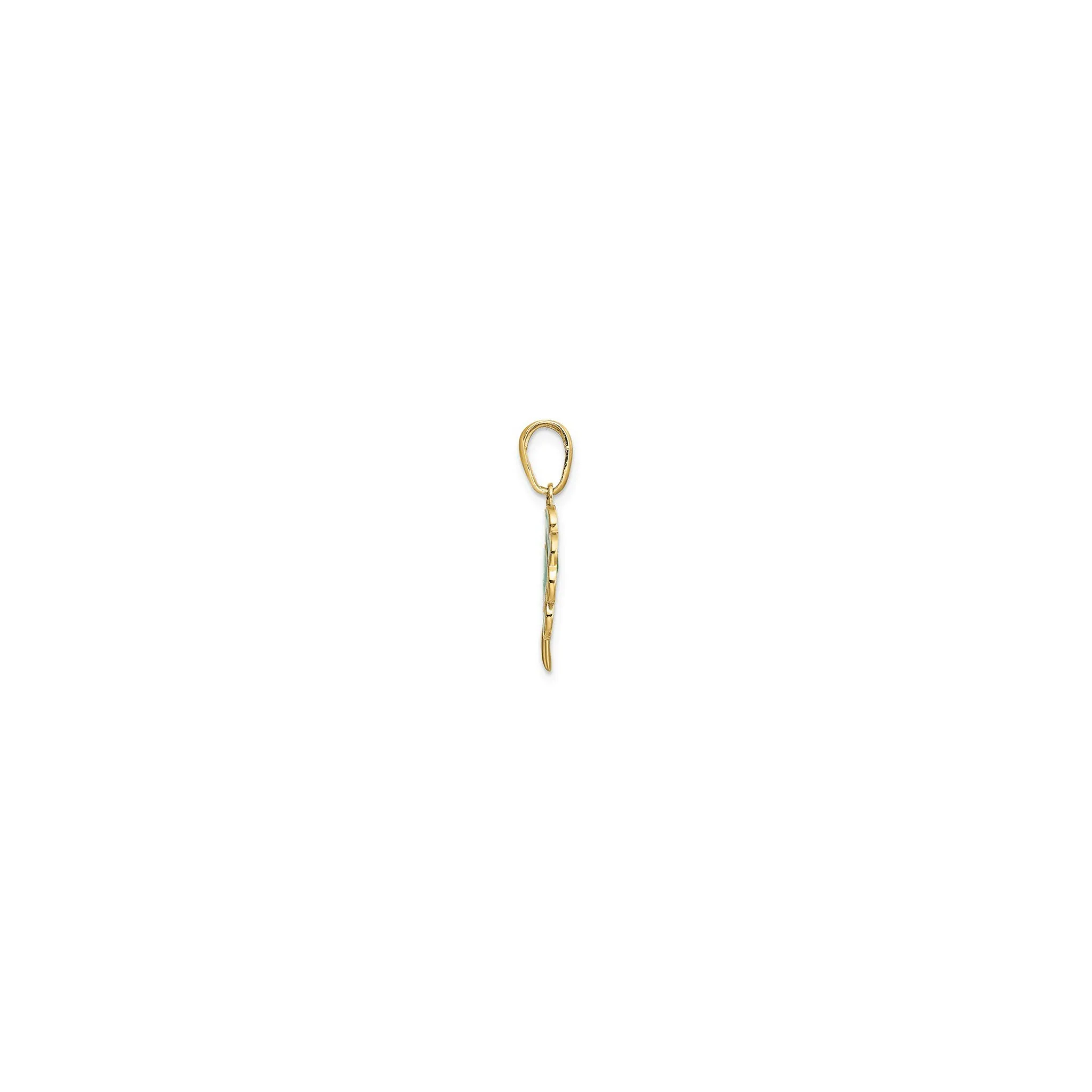 4-Leaf Clover Enameled Pendant (14K)