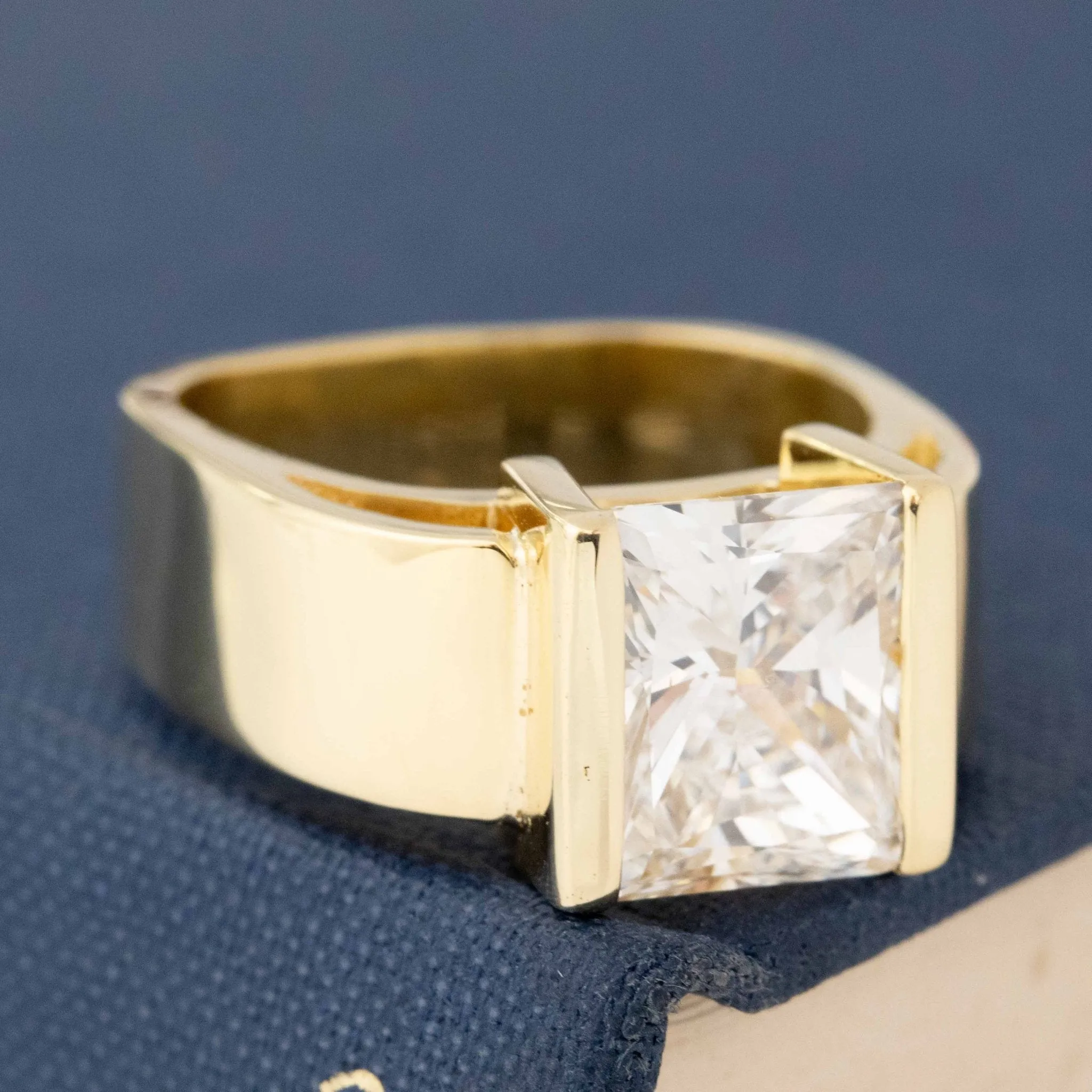 4.05ct Princess Cut Diamond Solitaire, GIA F SI1