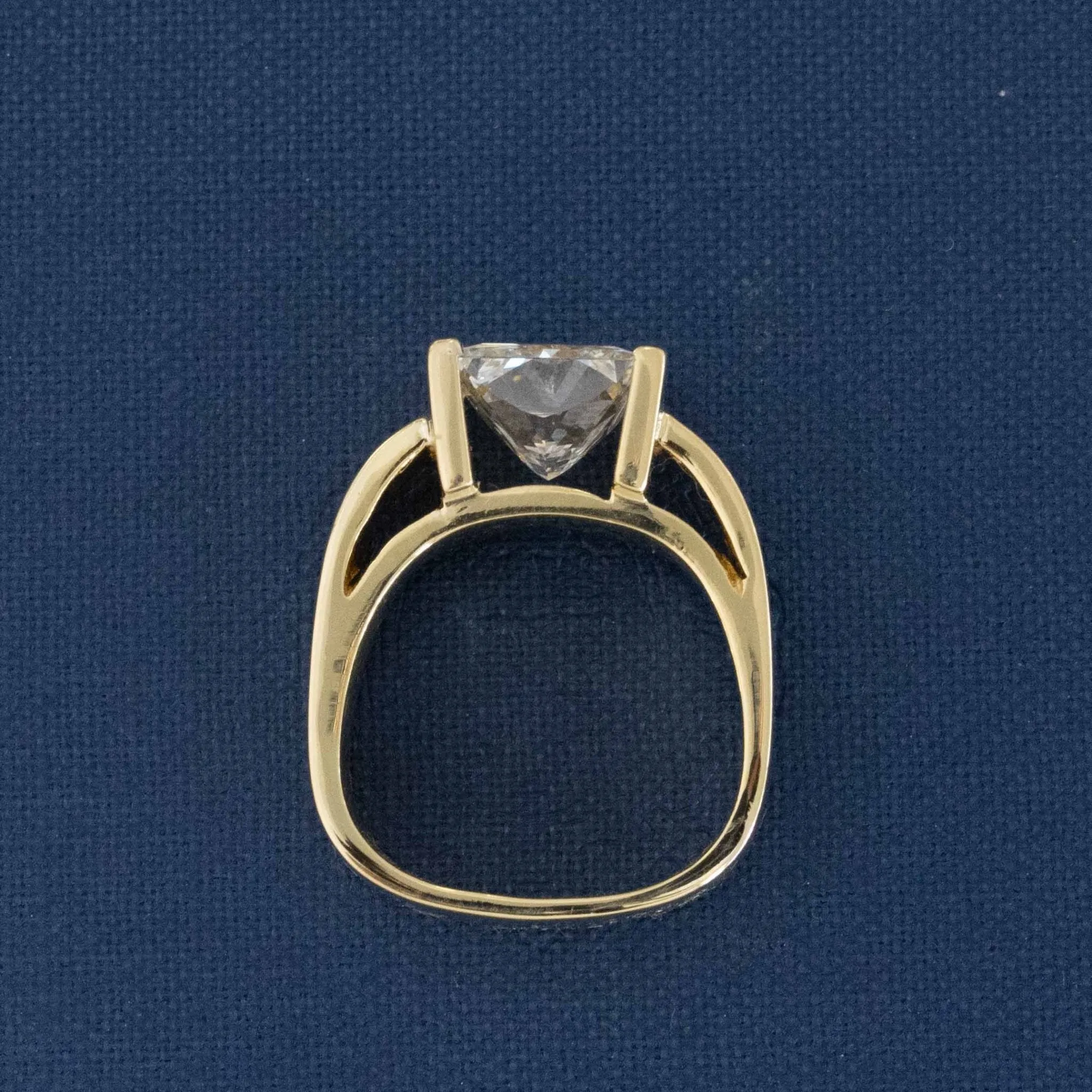 4.05ct Princess Cut Diamond Solitaire, GIA F SI1
