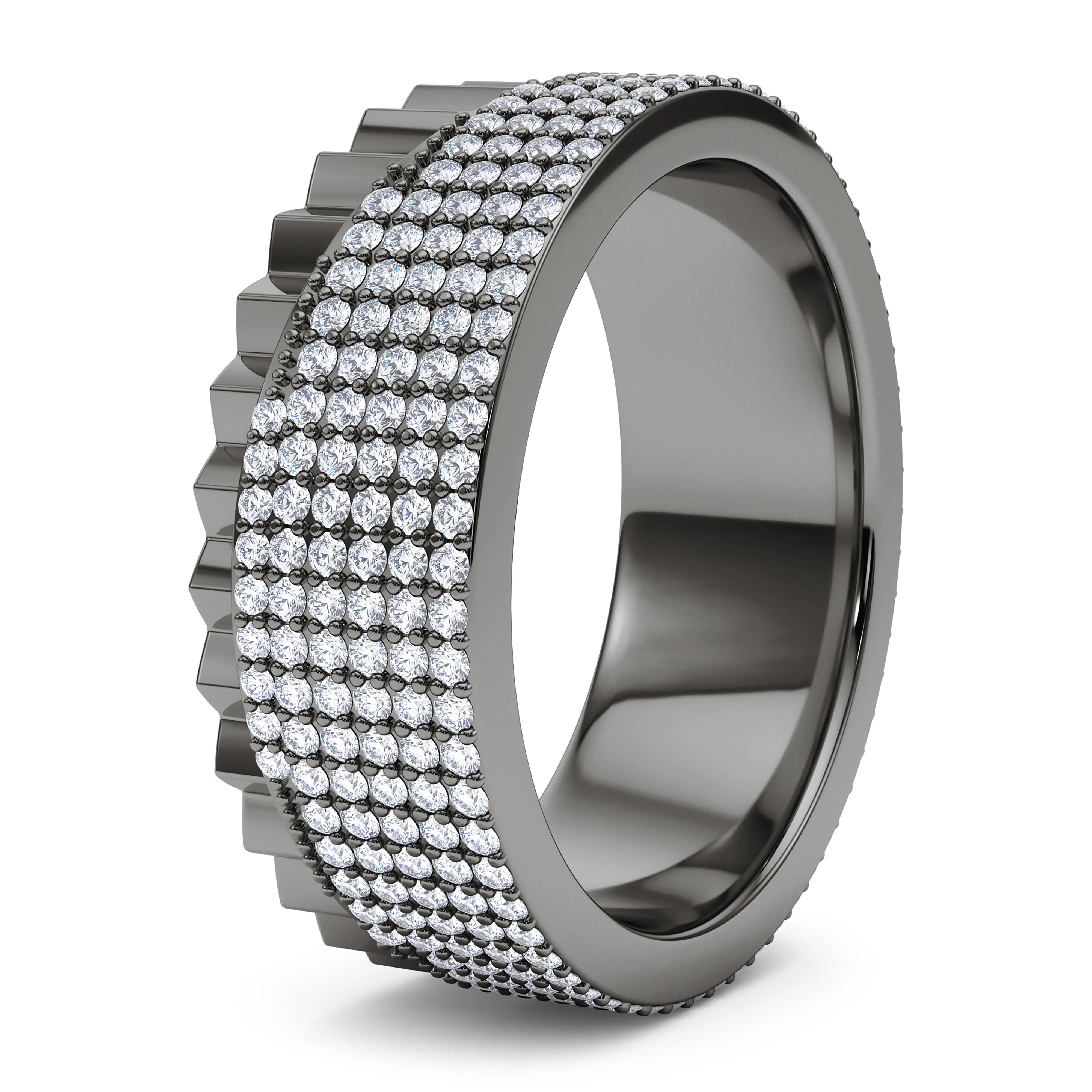 50/50 Fluted Diamond Band