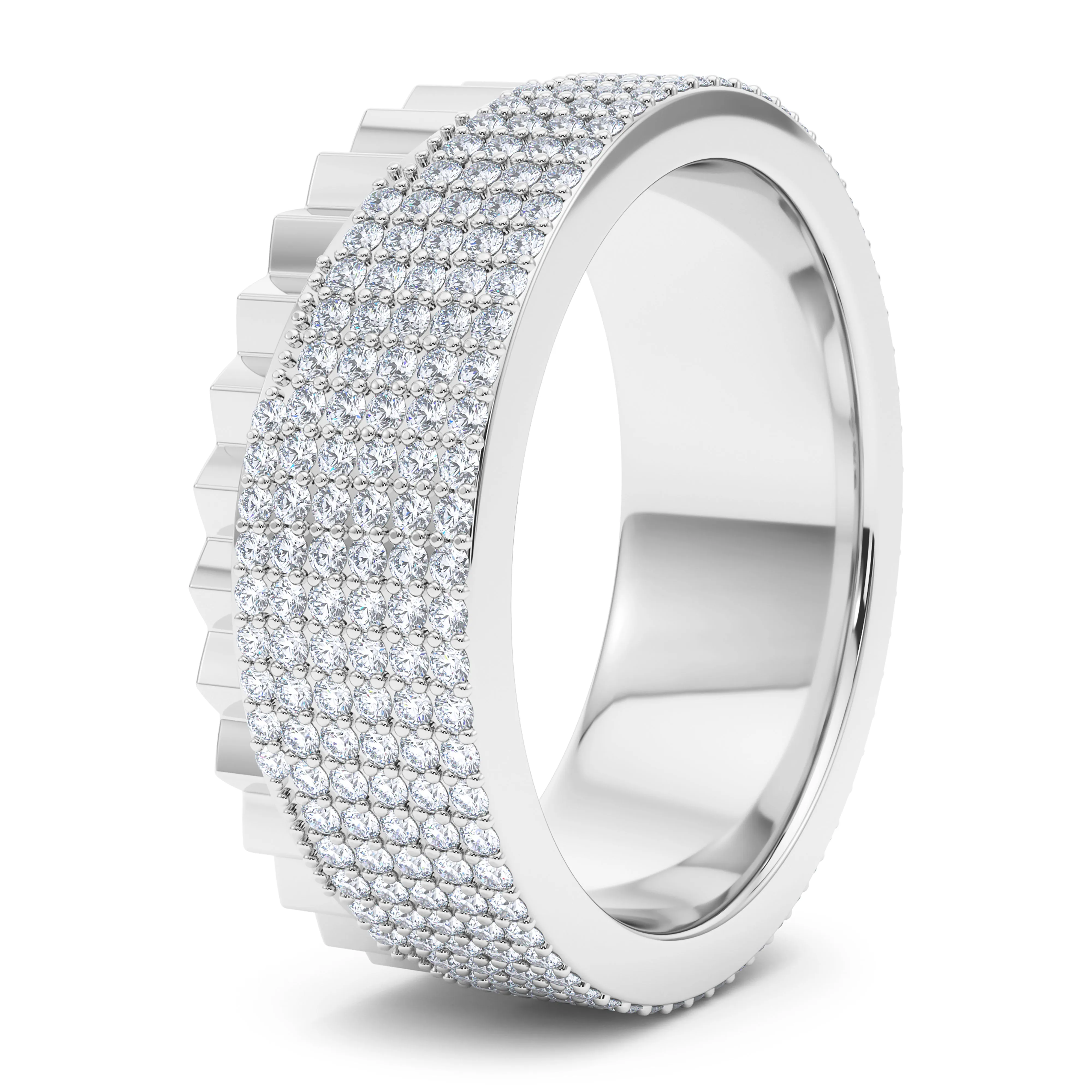 50/50 Fluted Diamond Band