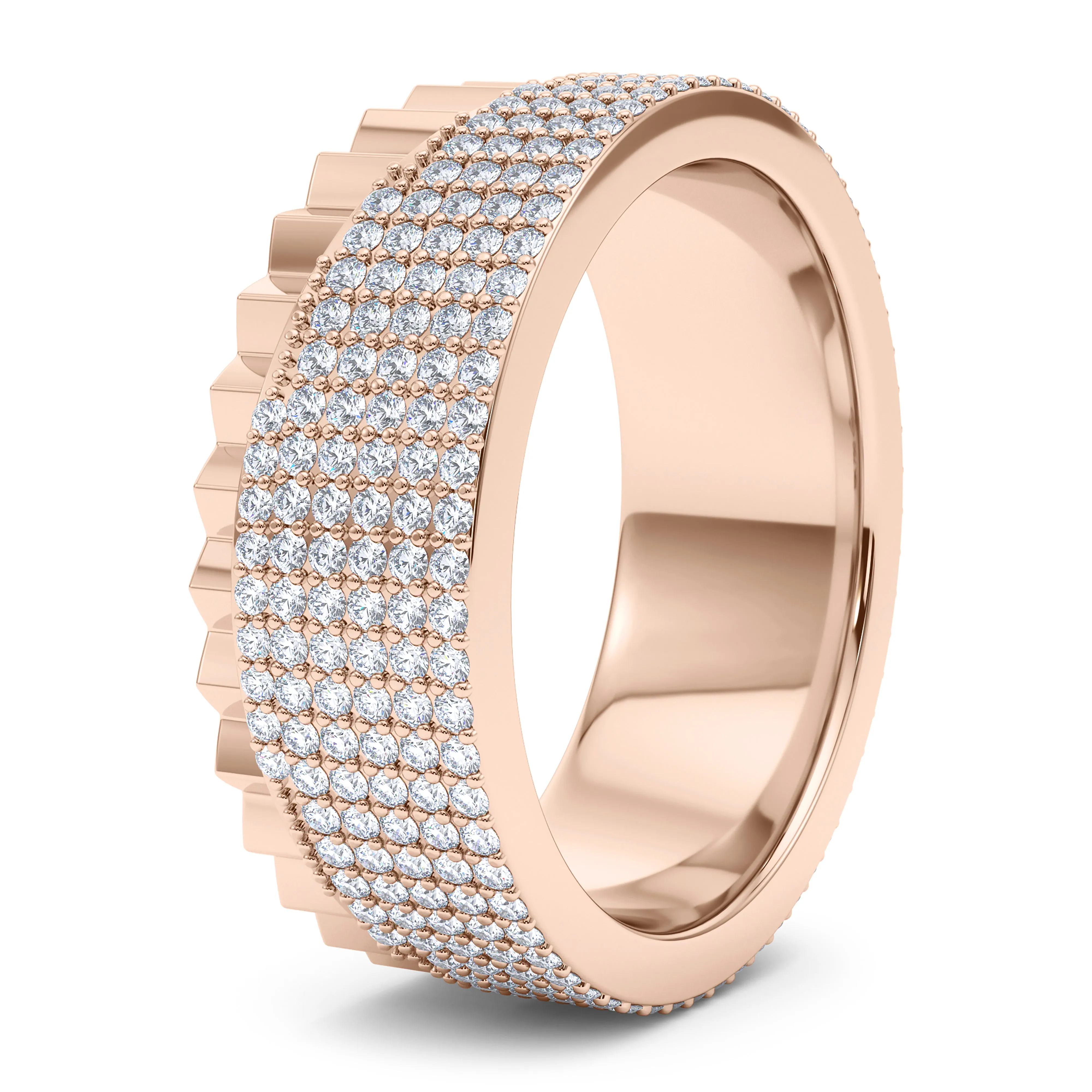 50/50 Fluted Diamond Band
