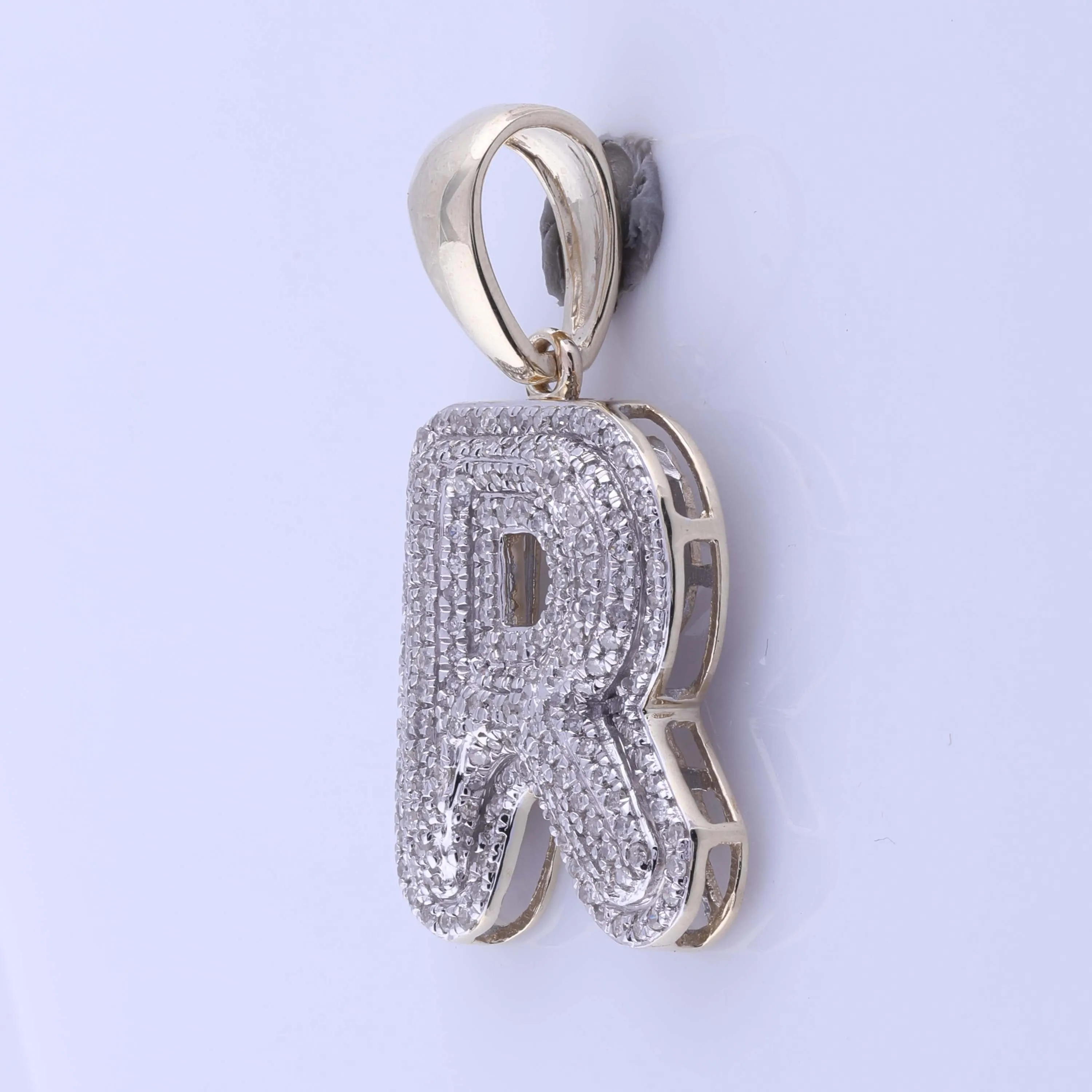 5/8CT-DIA P1P2 INITIAL "R" MENS PENDANT