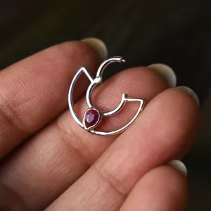 6-10mm Pear Ruby Two Line Seamless Clicker